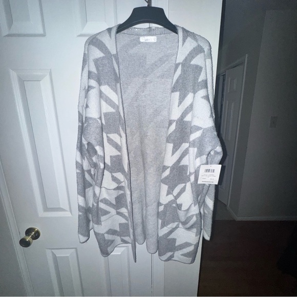 89th & Madison Cardigan Women's XL Aztec Print Open Front Knit Chunky Sweater - Picture 2 of 13